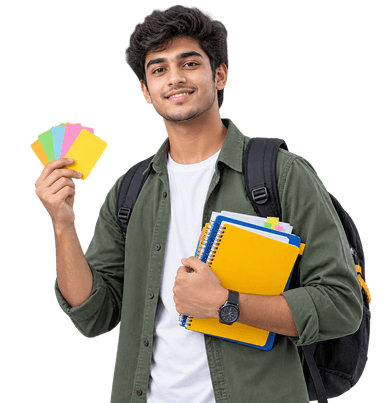 Student studying UPPCS X-Factor Revision Notes